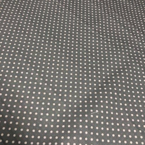 Grey With White Polka Dots - 100% Cotton