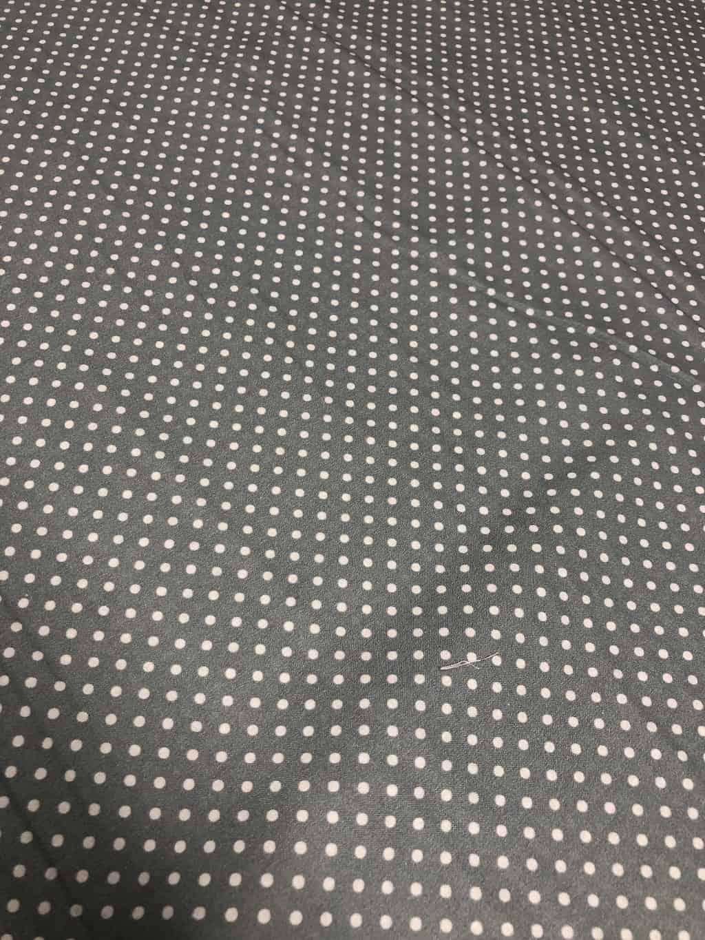 Grey With White Polka Dots - 100% Cotton