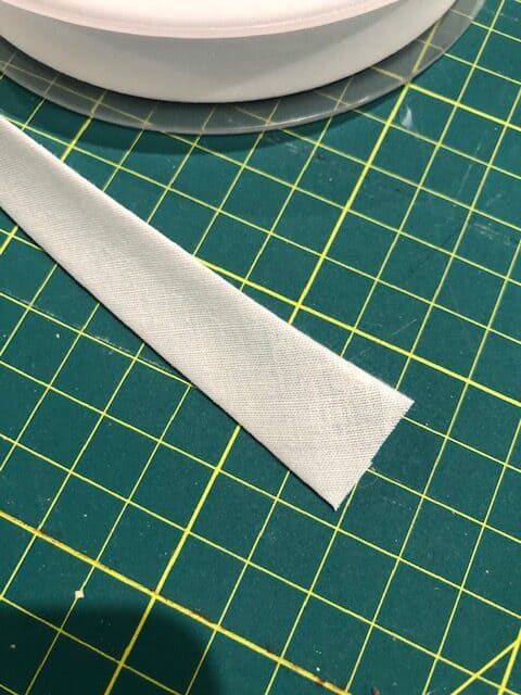 18mm Bias Binding Single Fold White