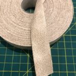 20mm bias binding white faux leather