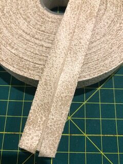 20mm bias binding white faux leather