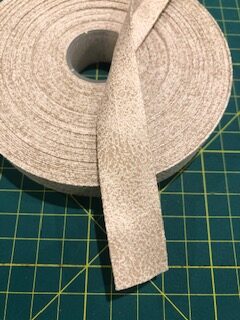 20mm bias binding white faux leather