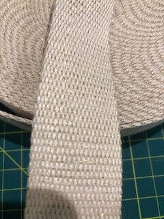Grey with Silver Sparkly 30mm Webbing