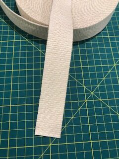 Cream with Gold Sparkly 30mm Webbing