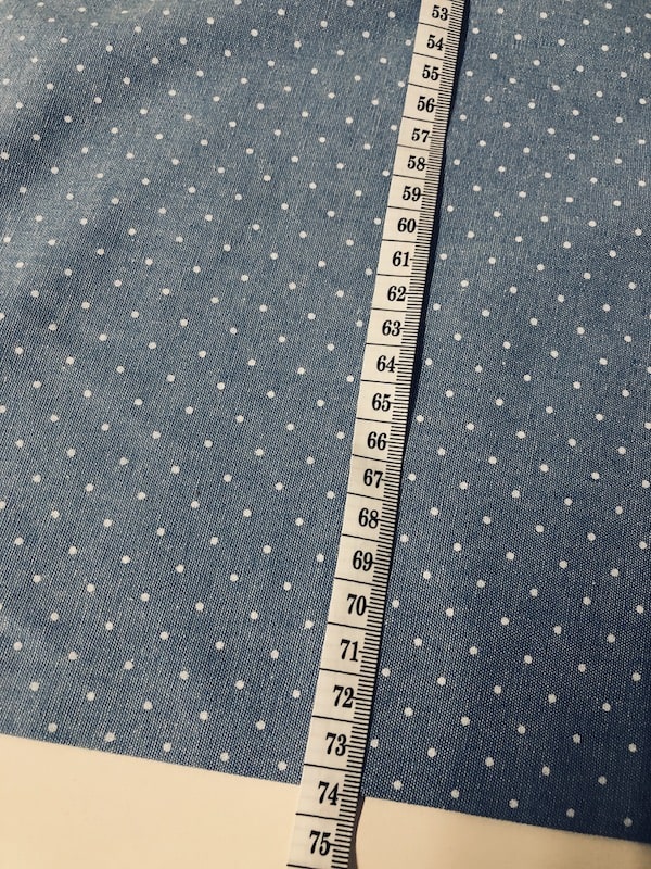 Light Blue With White Polka Dots - 100% Cotton - Image 2
