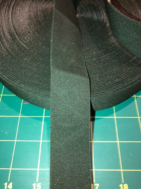 Dark green 35mm loom elastic