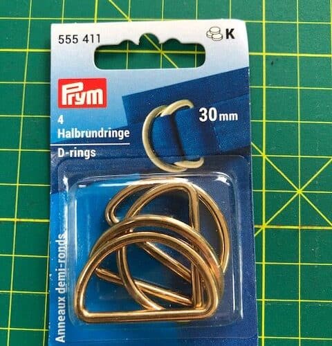 30mm Gold D-Rings