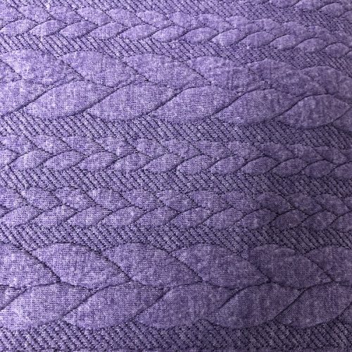 Mauve Heathered Cable Jacquard Knit