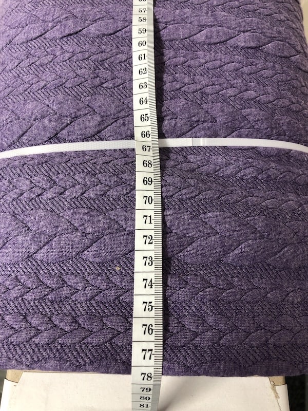 Mauve Heathered Cable Jacquard Knit - Image 2
