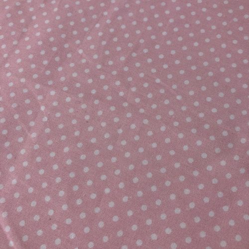Pink With White Polka Dots - 100% Cotton