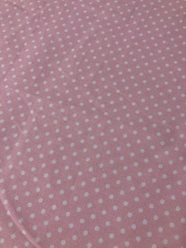 Pink With White Polka Dots - 100% Cotton