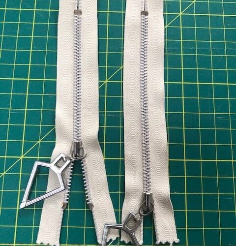 Beige Zip 13cm Closed