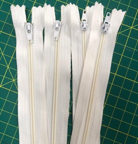 White Zip 18cm