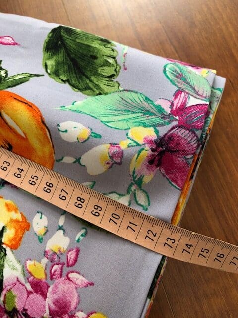 Grey and Multi Floral Rayon Print - Image 3