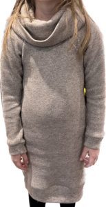 Brown Lurex dress sewing with Lurex fabric
