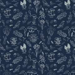 Mushroom Hunt Bay, Premium Cotton by Katie O’Shea